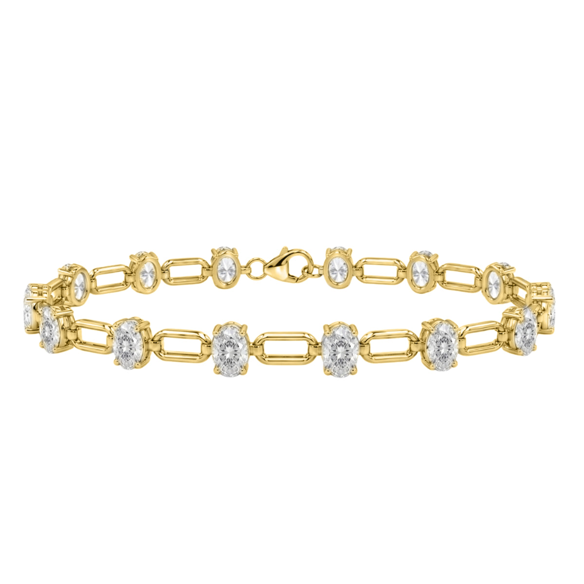 3 ctw Mixed Cut Link Bracelet