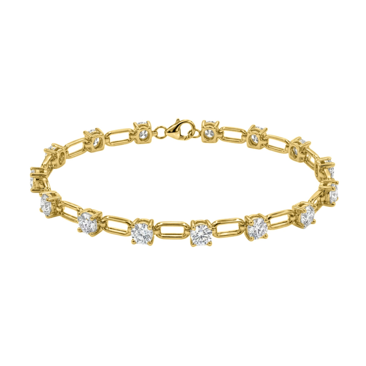 3 ctw Mixed Cut Link Bracelet