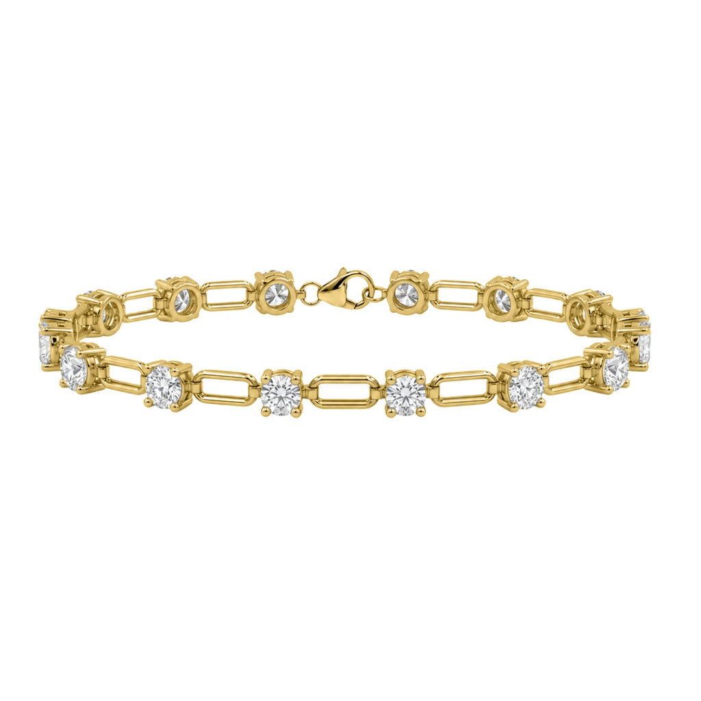 3 ctw Mixed Cut Link Bracelet