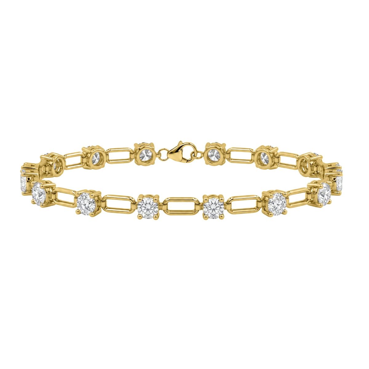 3 ctw Mixed Cut Link Bracelet