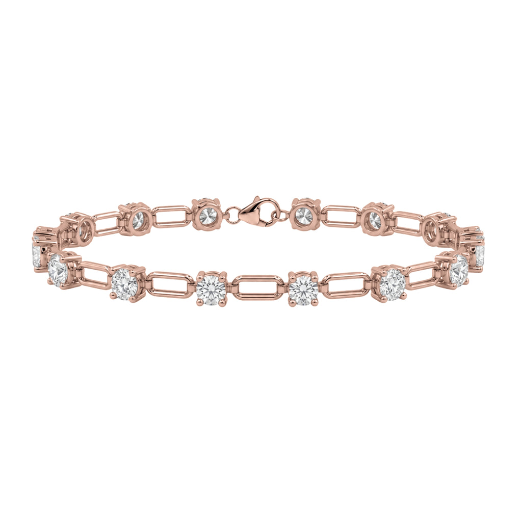 3 ctw Mixed Cut Link Bracelet