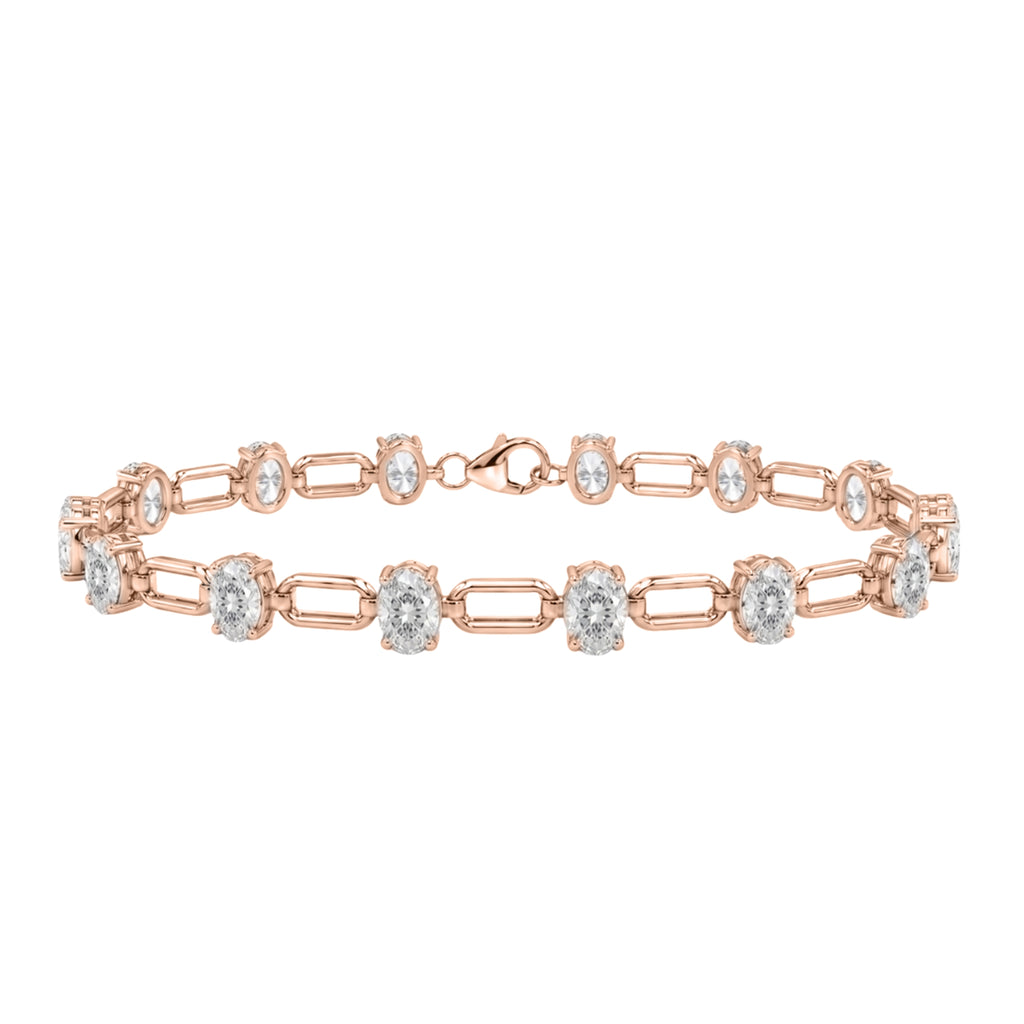 3 ctw Mixed Cut Link Bracelet