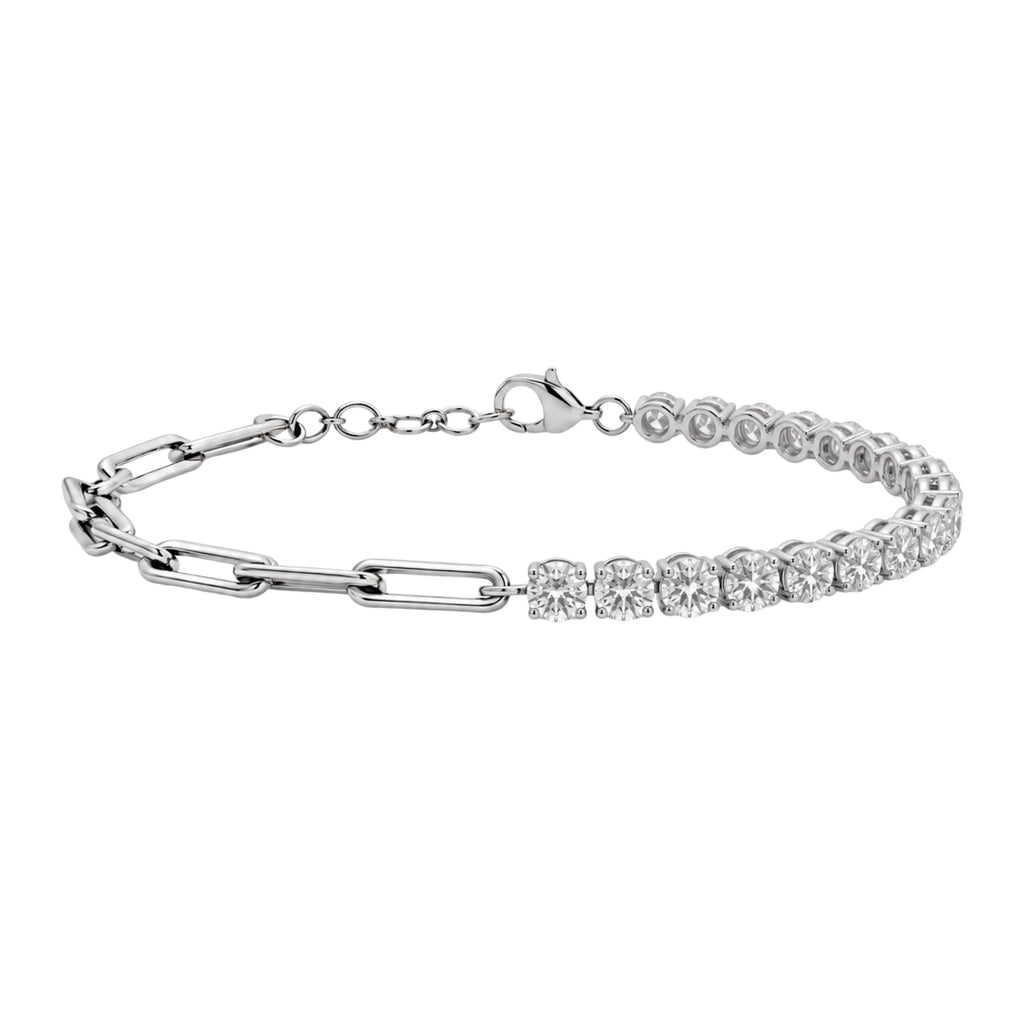 3 ctw Mixed Cut Chain Bracelet