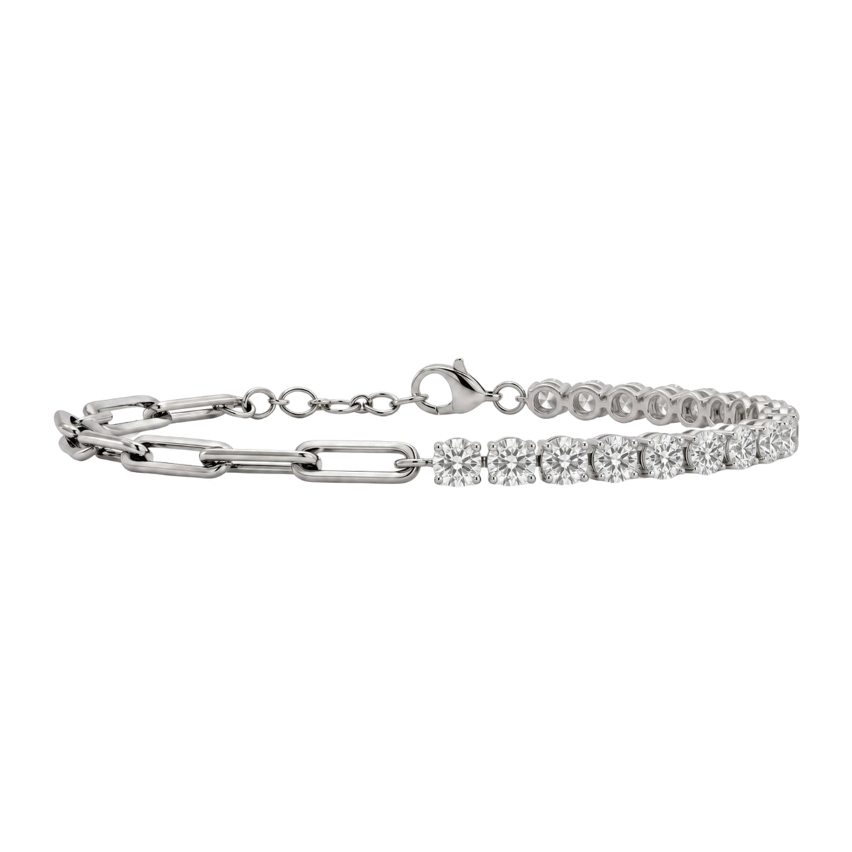 3 ctw Mixed Cut Chain Bracelet