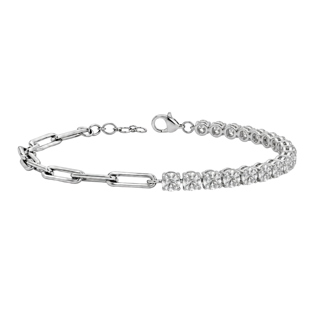 3 ctw Mixed Cut Chain Bracelet