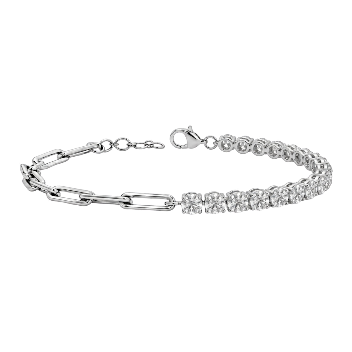 3 ctw Mixed Cut Chain Bracelet