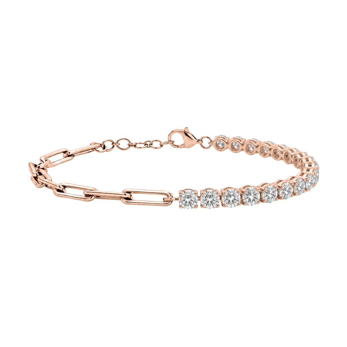 3 ctw Mixed Cut Chain Bracelet