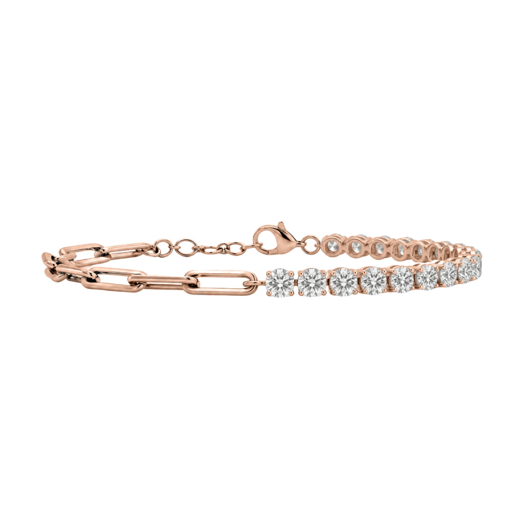 3 ctw Mixed Cut Chain Bracelet