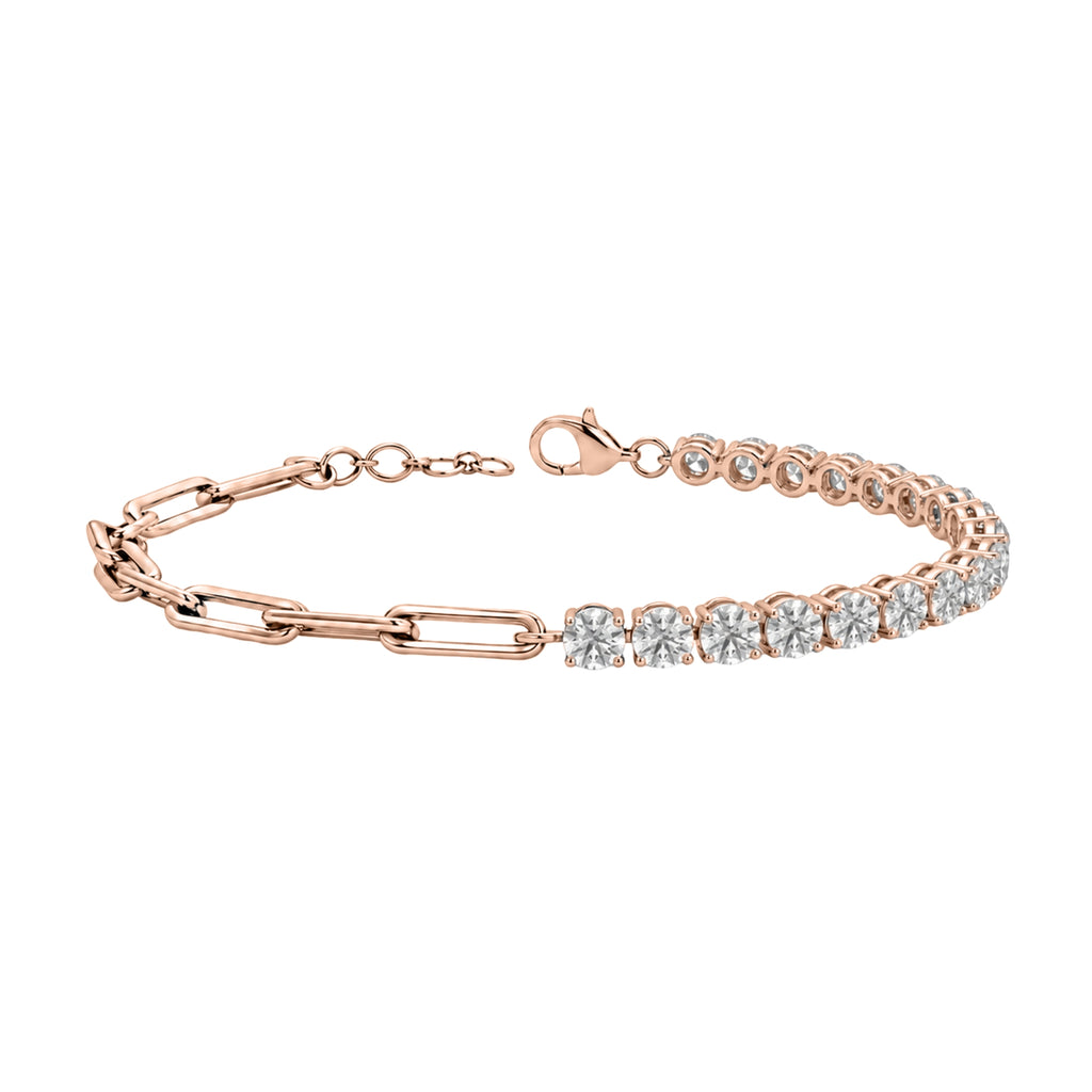 3 ctw Mixed Cut Chain Bracelet