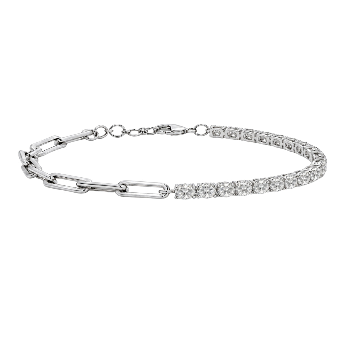 3 ctw Mixed Cut Chain Bracelet