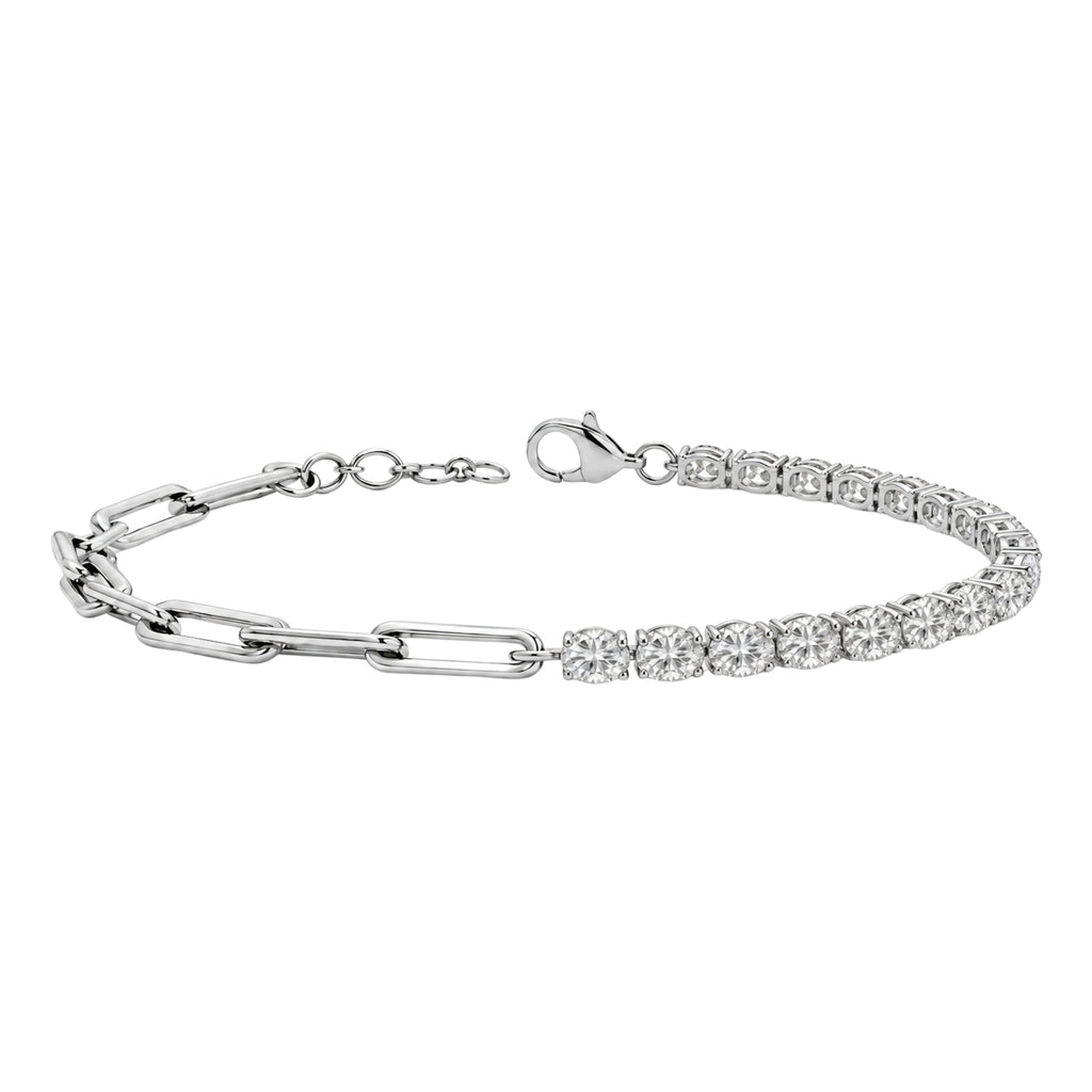 3 ctw Mixed Cut Chain Bracelet