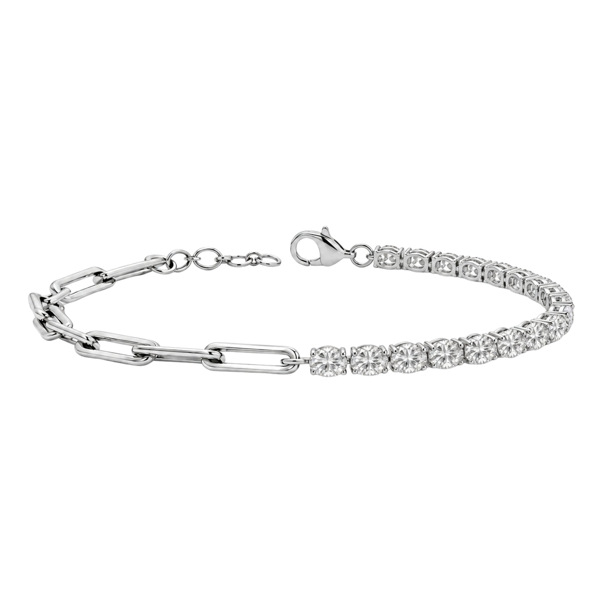 3 ctw Mixed Cut Chain Bracelet