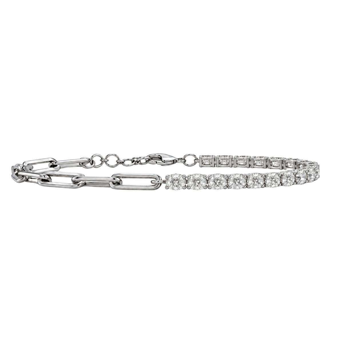 3 ctw Mixed Cut Chain Bracelet