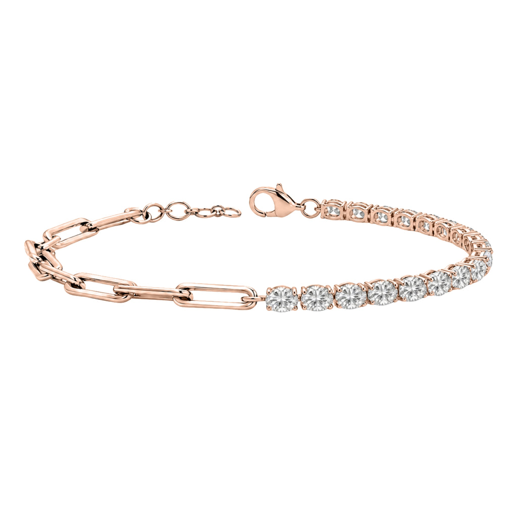 3 ctw Mixed Cut Chain Bracelet