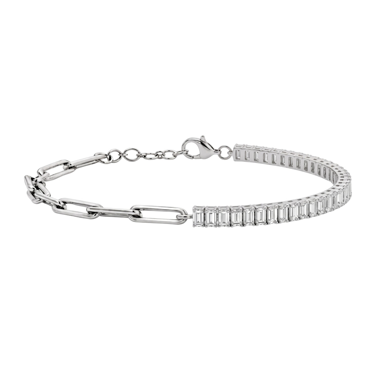 3 ctw Mixed Cut Chain Bracelet
