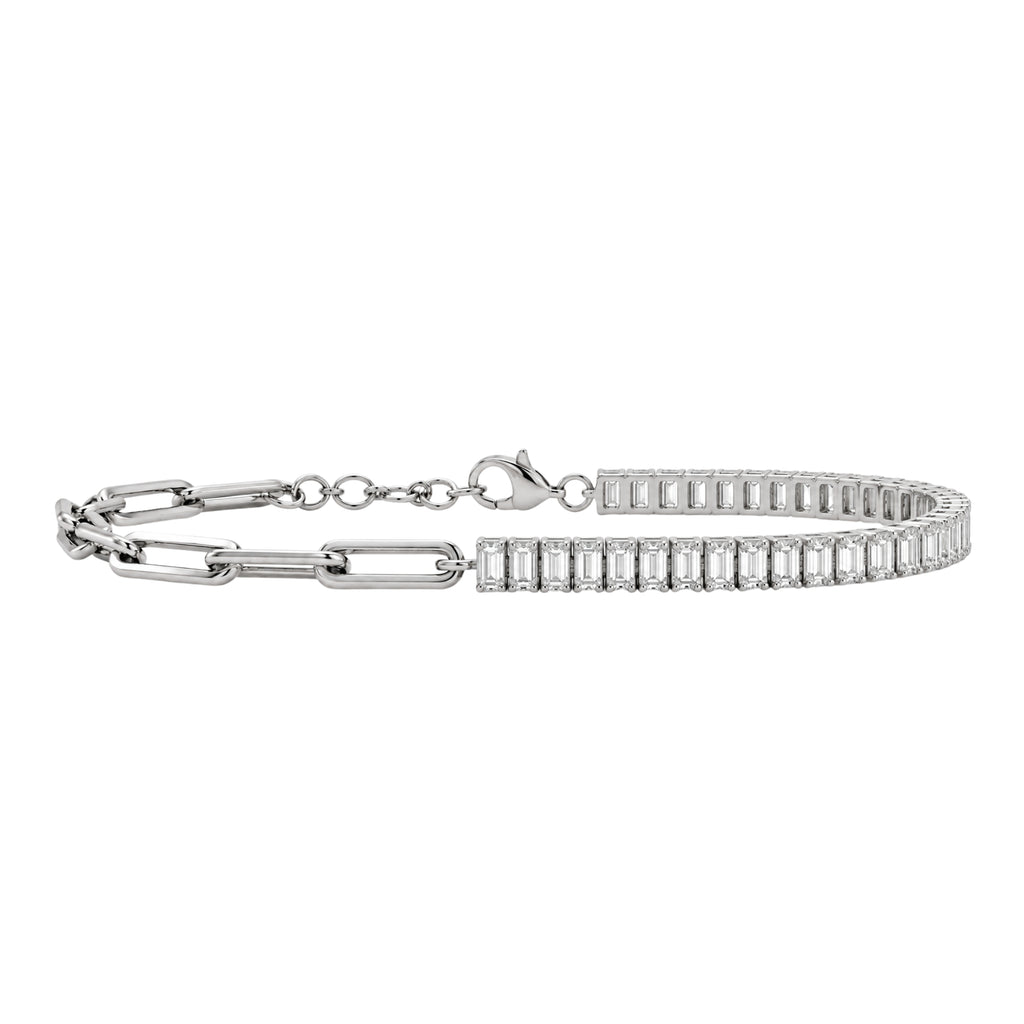 3 ctw Mixed Cut Chain Bracelet