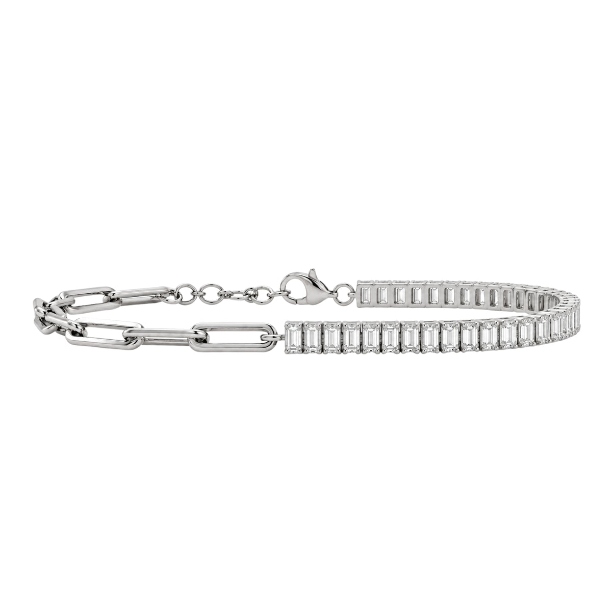 3 ctw Mixed Cut Chain Bracelet