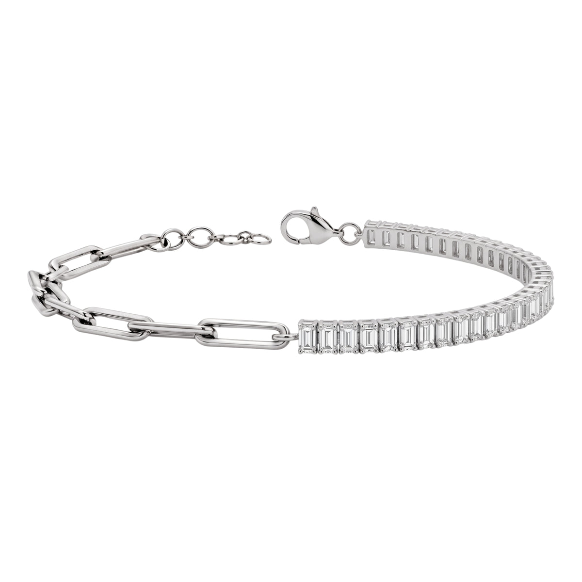 3 ctw Mixed Cut Chain Bracelet