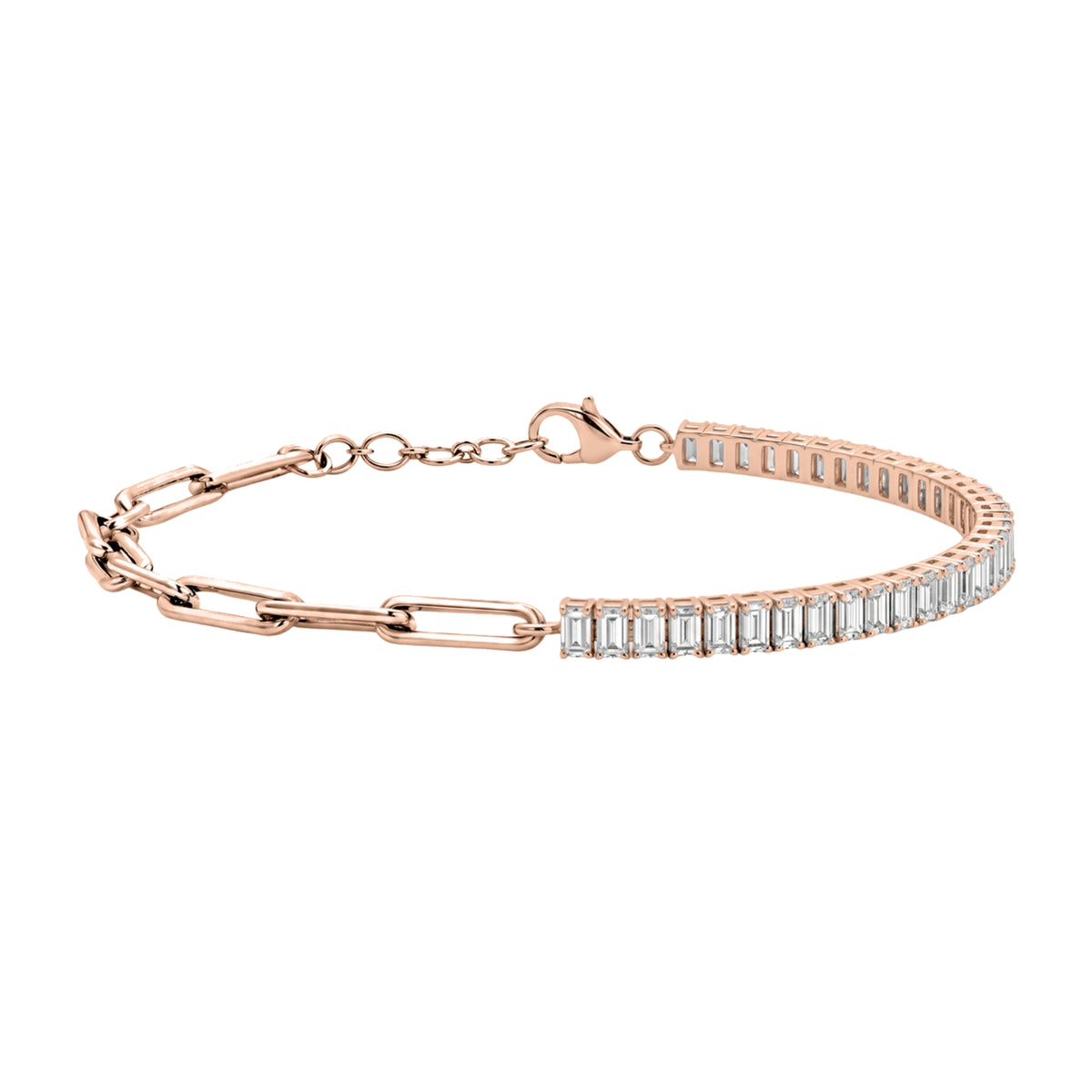 3 ctw Mixed Cut Chain Bracelet