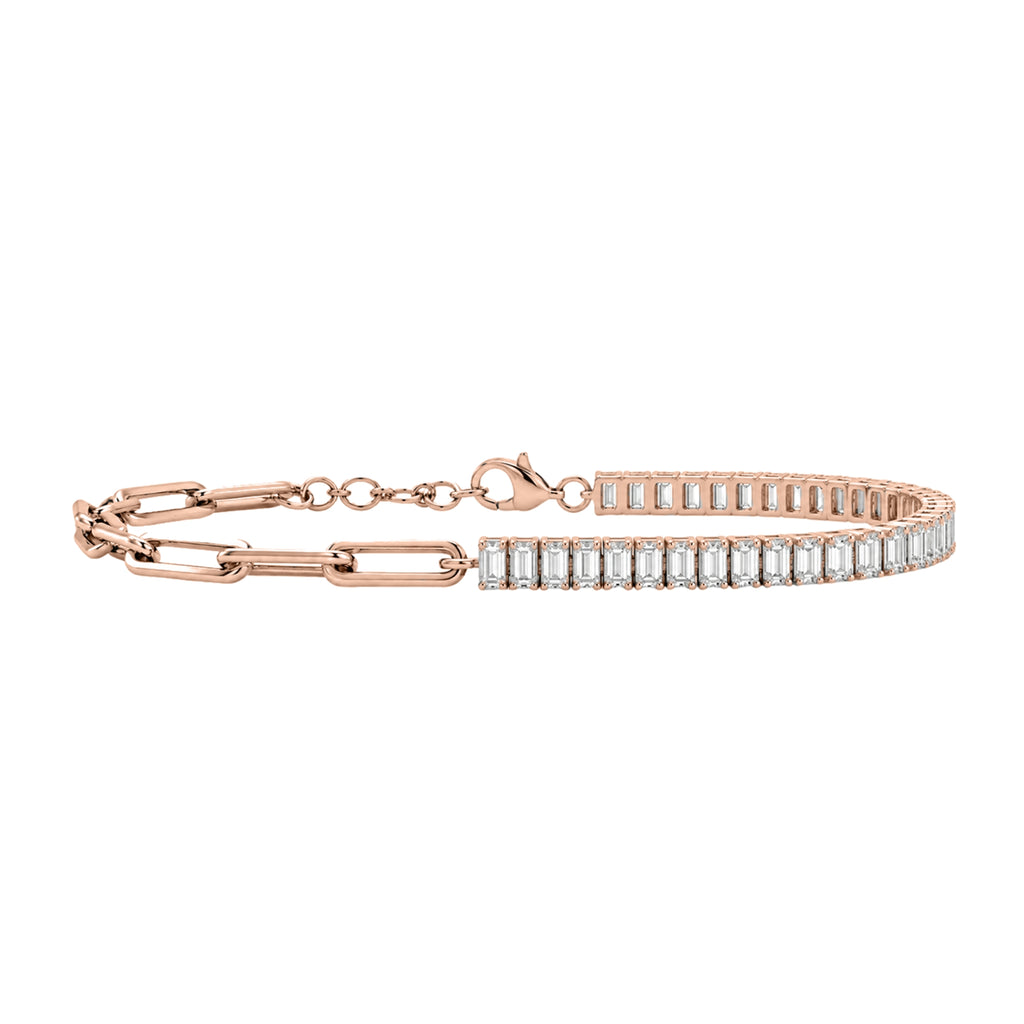 3 ctw Mixed Cut Chain Bracelet