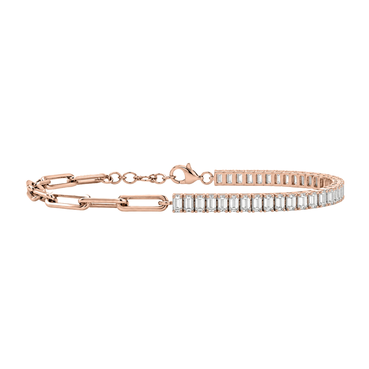 3 ctw Mixed Cut Chain Bracelet