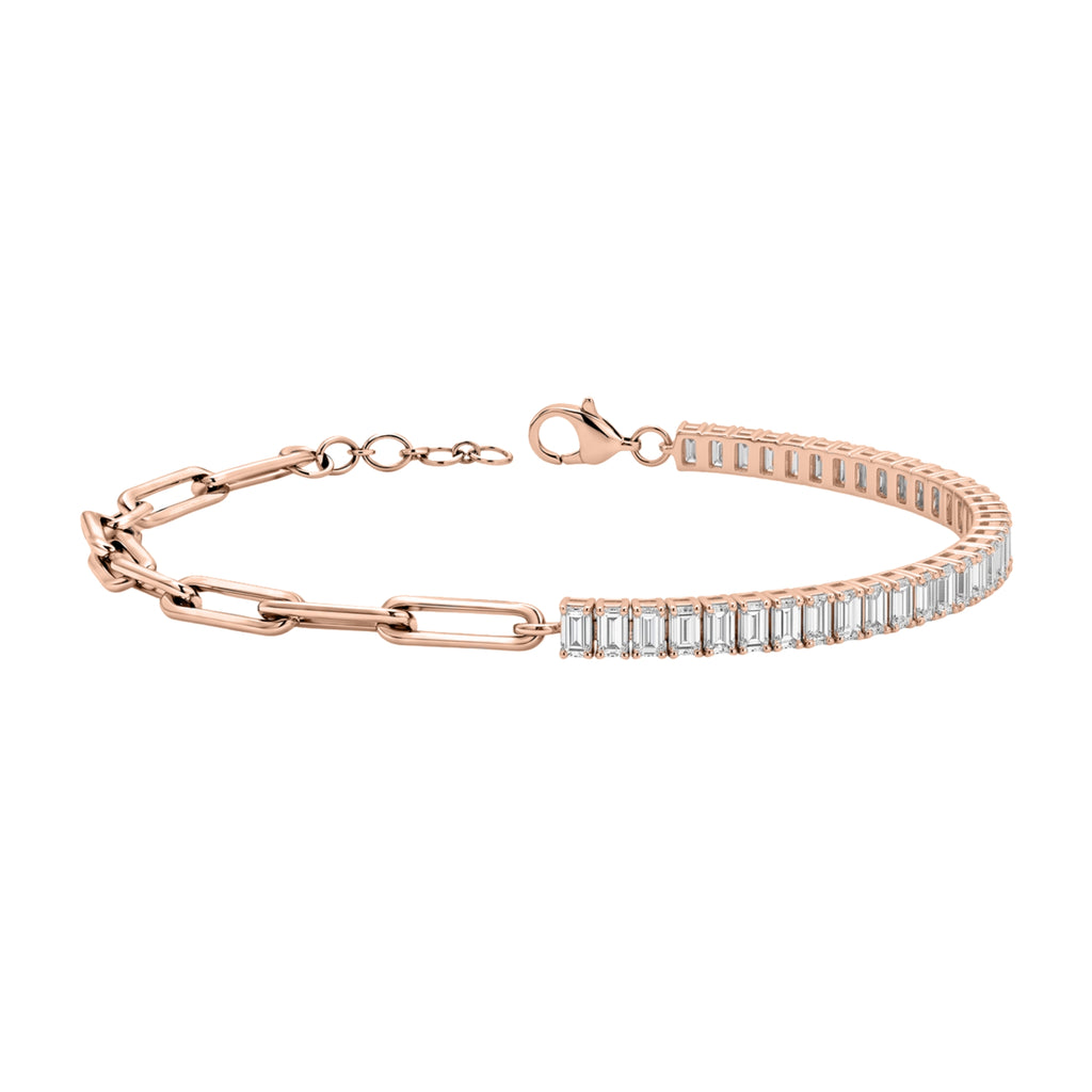 3 ctw Mixed Cut Chain Bracelet