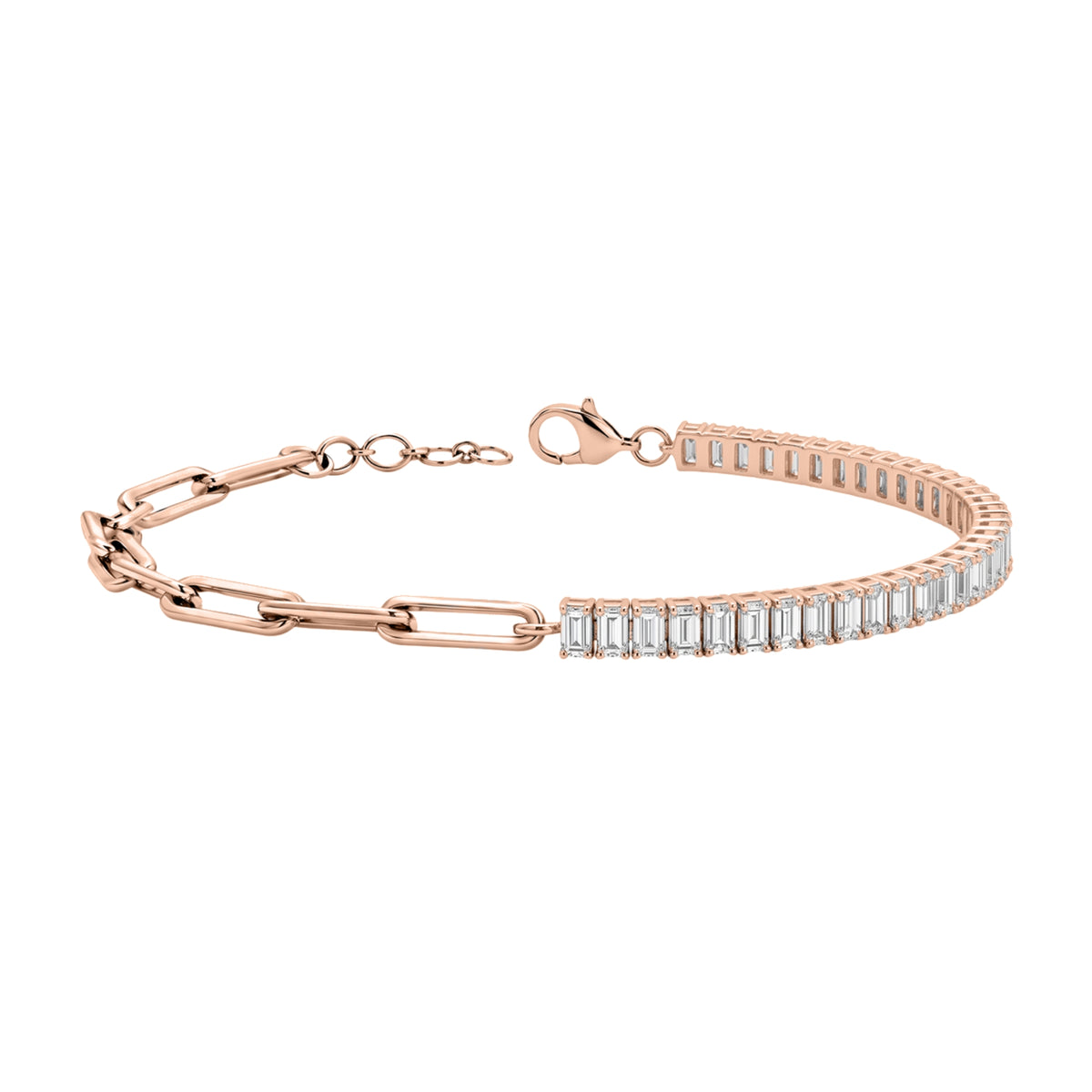 3 ctw Mixed Cut Chain Bracelet