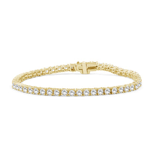 1.00 - 14.00 Carat Carat T.W. Round-cut Lab Grown Diamond ( G-H/VS ) 14K Gold Bracelet - Assorted Colors & Carat