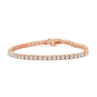 1.00 - 14.00 Carat Carat T.W. Round-cut Lab Grown Diamond ( G-H/VS ) 14K Gold Bracelet - Assorted Colors & Carat