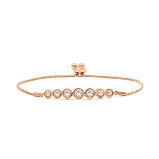 1.00 - 3.00 Carat T.W. Round-cut Lab Grown Diamond ( G-H/VS ) 14K Gold Bracelet