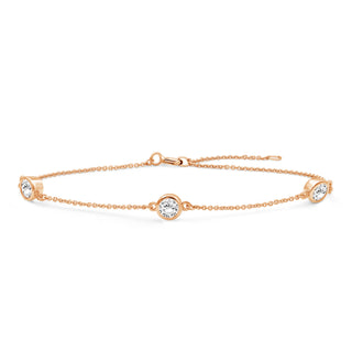 1.00 Carat T.W. Round-cut Lab Grown Diamond ( G-H/VS ) 14K Gold Bracelet