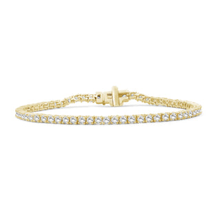 1.00 - 14.00 Carat Carat T.W. Round-cut Lab Grown Diamond ( G-H/VS ) 14K Gold Bracelet - Assorted Colors & Carat