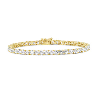 1.00 - 14.00 Carat Carat T.W. Round-cut Lab Grown Diamond ( G-H/VS ) 14K Gold Bracelet - Assorted Colors & Carat