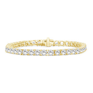 1.00 - 14.00 Carat Carat T.W. Round-cut Lab Grown Diamond ( G-H/VS ) 14K Gold Bracelet - Assorted Colors & Carat