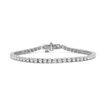 Diamonair Lab Grown Diamond (F/VS+) 5.00 carat Round cut Sterling Silver Tennis Bracelet - Sterling Silver | Gold over Silver