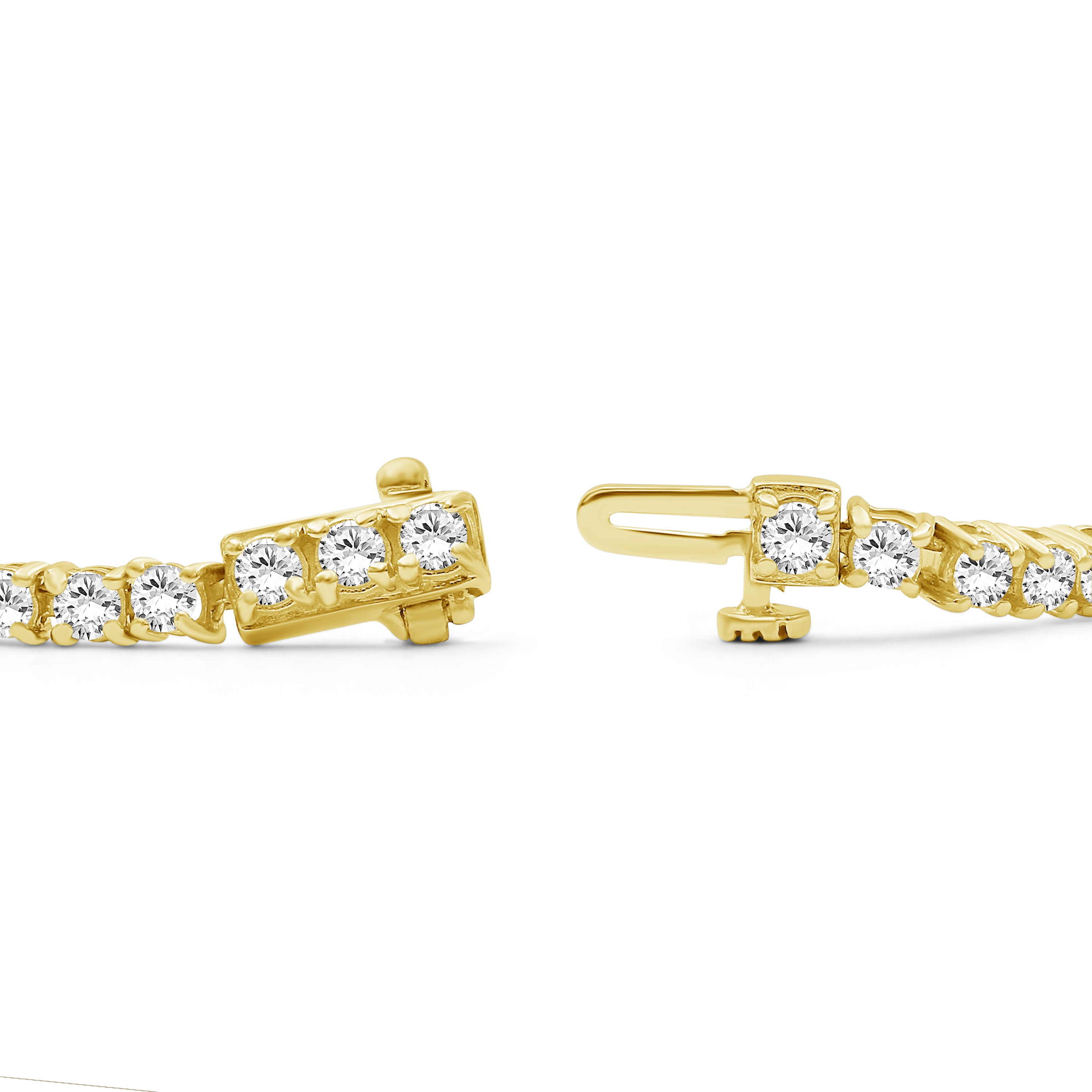 Diamonair Lab Grown Diamond (F/VS+) 5.00 carat Round cut Sterling Silver Tennis Bracelet - Sterling Silver | Gold over Silver