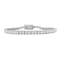 Diamonair Lab Grown Diamond (F/VS+) 7.00 carat Round cut Sterling Silver Tennis Bracelet - Sterling Silver | Gold over Silver