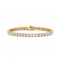 Diamonair Lab Grown Diamond (F/VS+) 10.00 carat Round cut Sterling Silver Tennis Bracelet - Sterling Silver | Gold over Silver