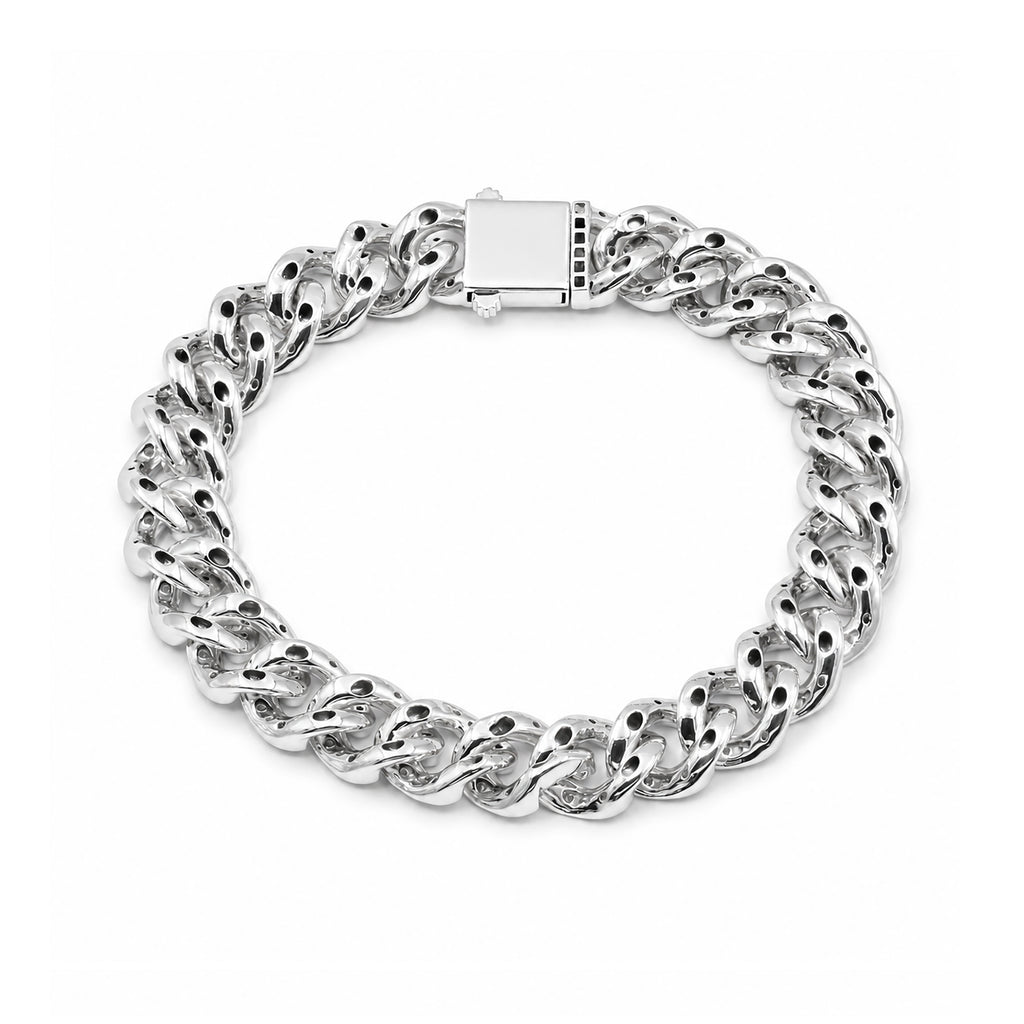 Diamonair Lab Grown Diamond (F/VS+) 5.00 carat Round cut Sterling Silver Link Bracelet - Sterling Silver | Gold over Silver