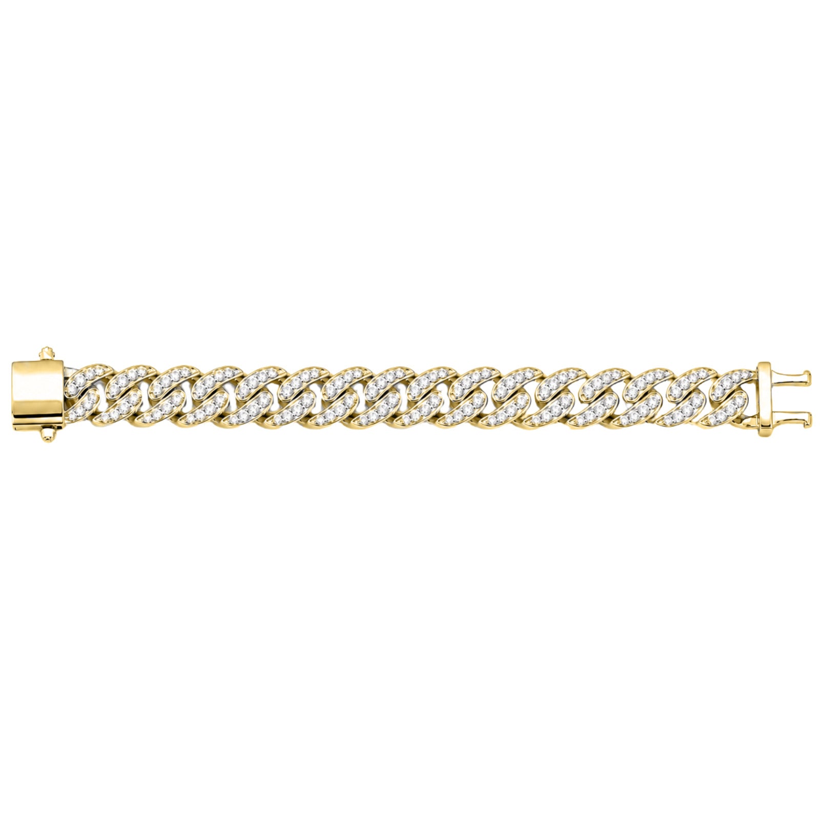 Diamonair Lab Grown Diamond (F/VS+) 5.00 carat Round cut Sterling Silver Link Bracelet - Sterling Silver | Gold over Silver