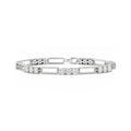 Diamonair Lab Grown Diamond (F/VS+) 5.00 carat Round cut Sterling Silver Link Bracelet - Sterling Silver