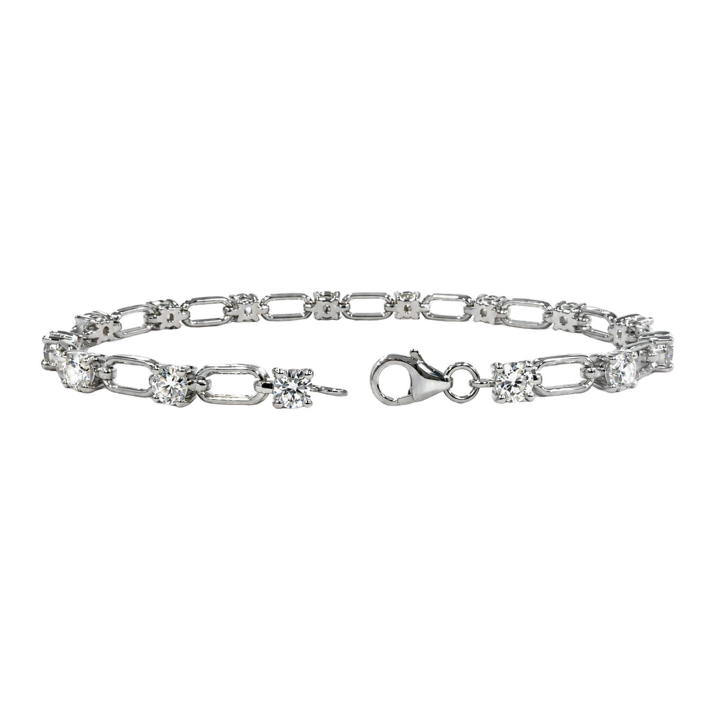 Diamonair Link Bracelet Set - Lab Grown Diamond Sterling Silver Link Bracelet