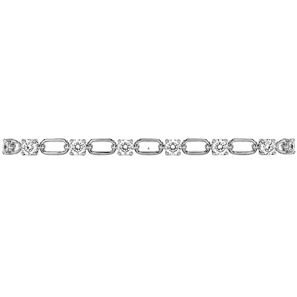 Diamonair Link Bracelet Set - Lab Grown Diamond Sterling Silver Link Bracelet