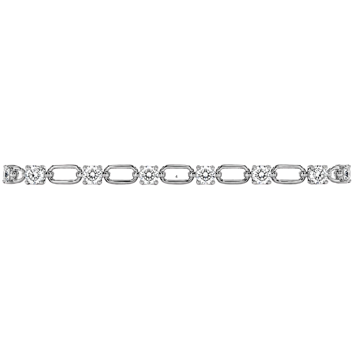 Diamonair Link Bracelet Set - Lab Grown Diamond Sterling Silver Link Bracelet