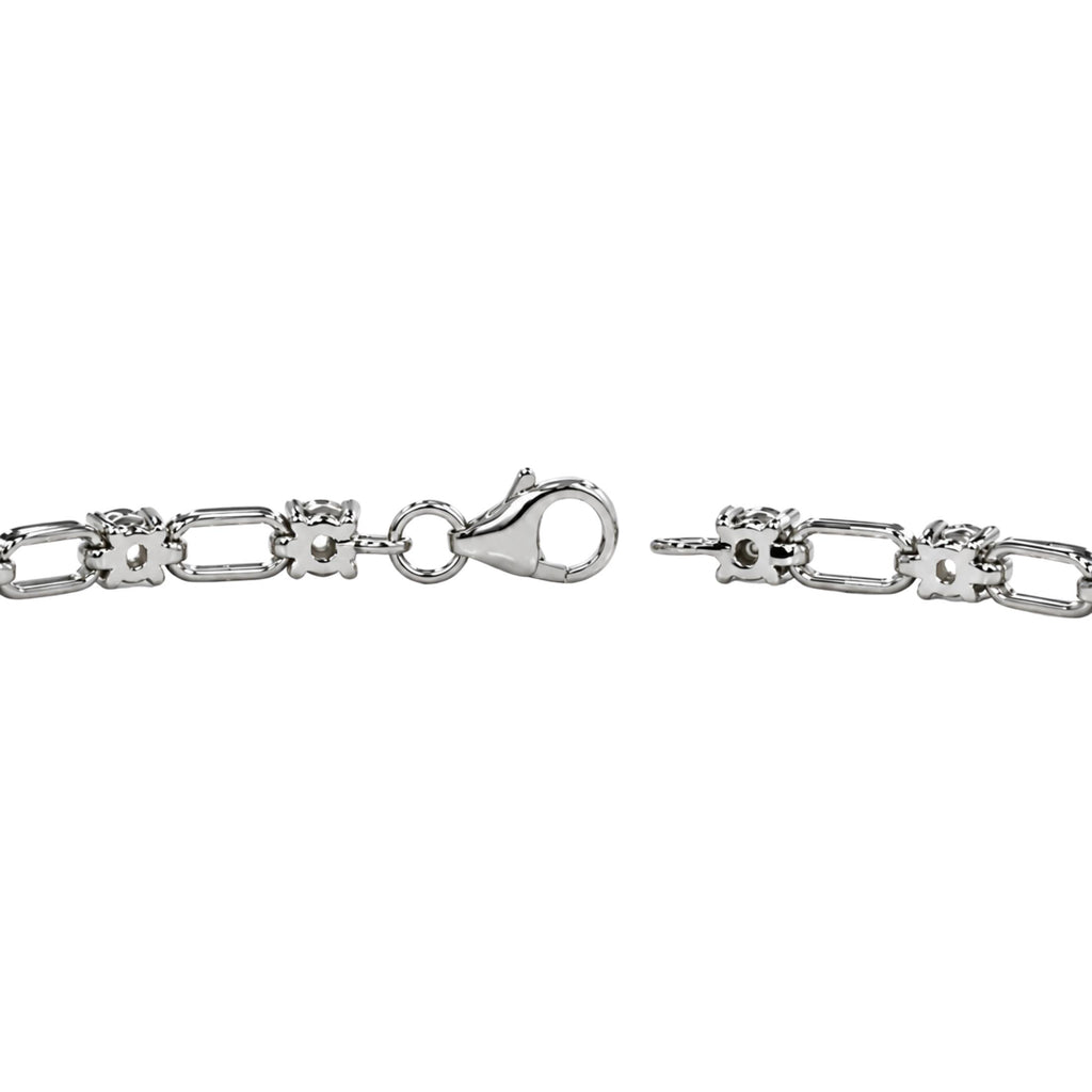 Diamonair Link Bracelet Set - Lab Grown Diamond Sterling Silver Link Bracelet