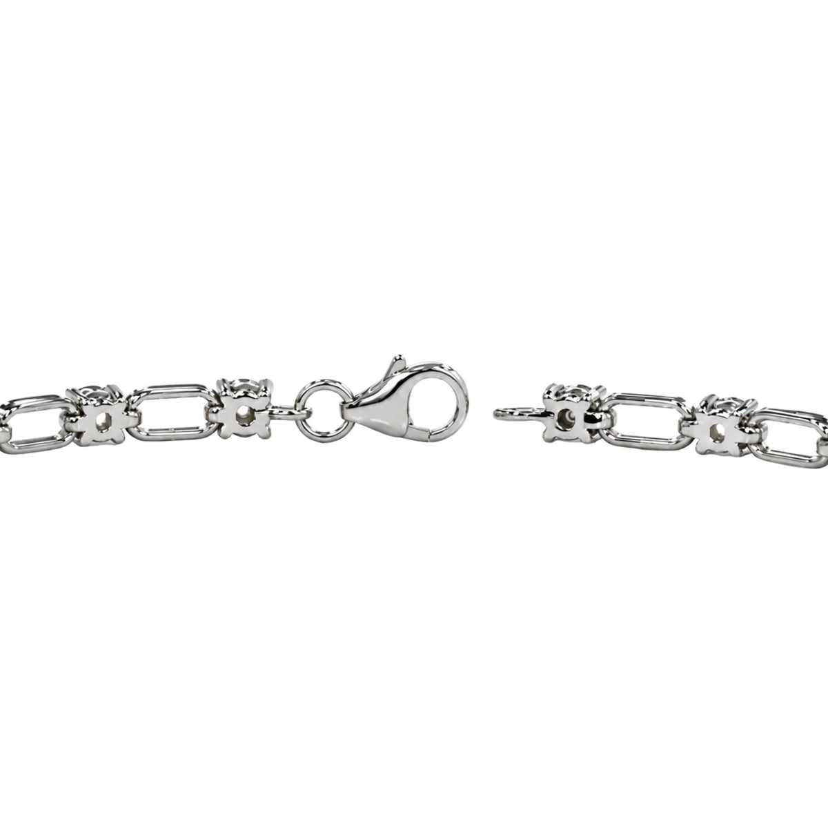 Diamonair Link Bracelet Set - Lab Grown Diamond Sterling Silver Link Bracelet