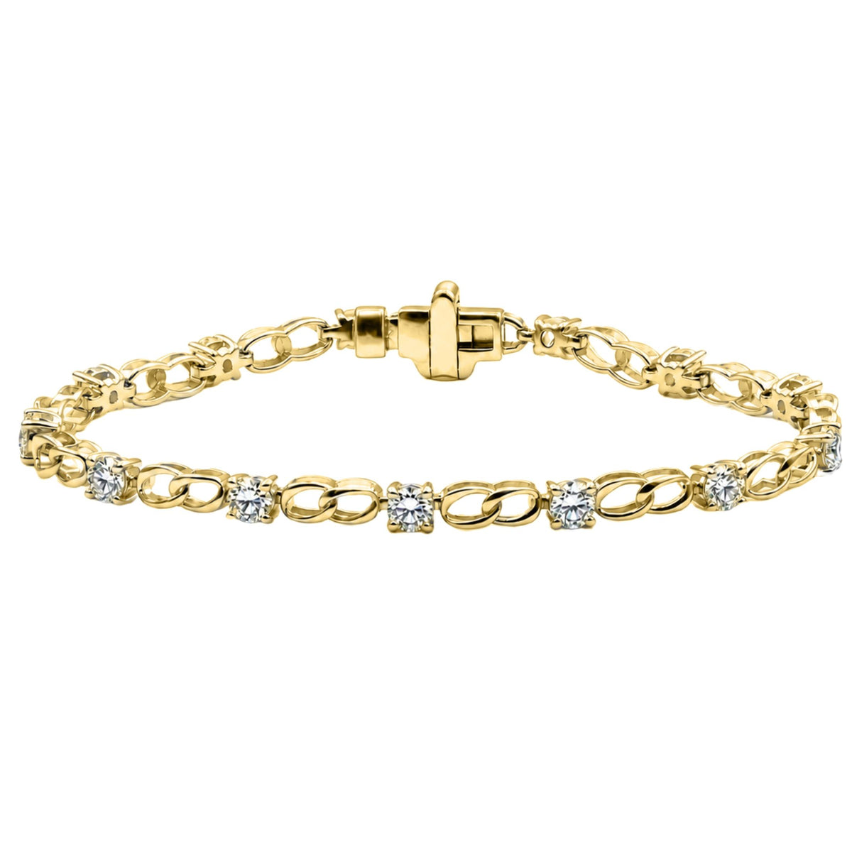 3 ctw Round Chain Bracelet