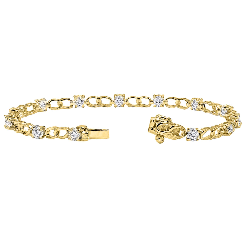 Diamonair Link Bracelet Set - Lab Grown Diamond Sterling Silver Link Bracelet