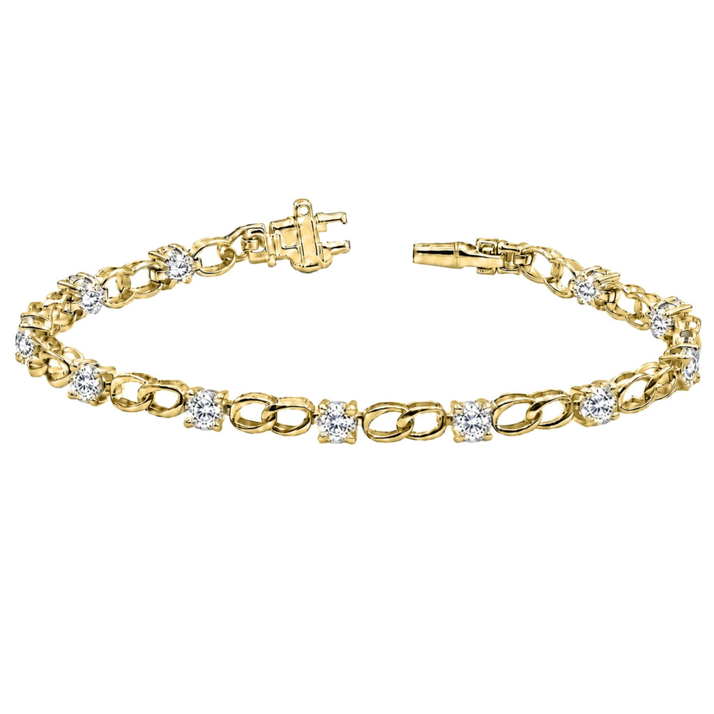 Diamonair Link Bracelet Set - Lab Grown Diamond Sterling Silver Link Bracelet