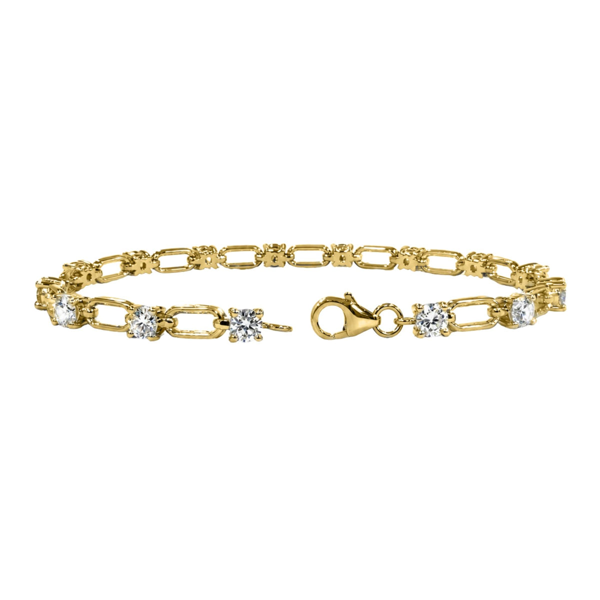 Diamonair Link Bracelet Set - Lab Grown Diamond Sterling Silver Link Bracelet